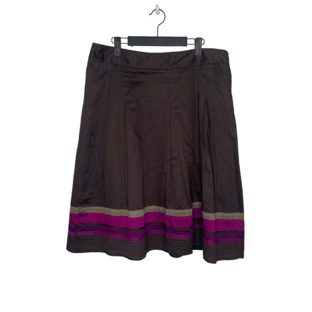 East 5th Skirt Womens Skirt Size 16 Brown Lined Knee Length Casual Wear